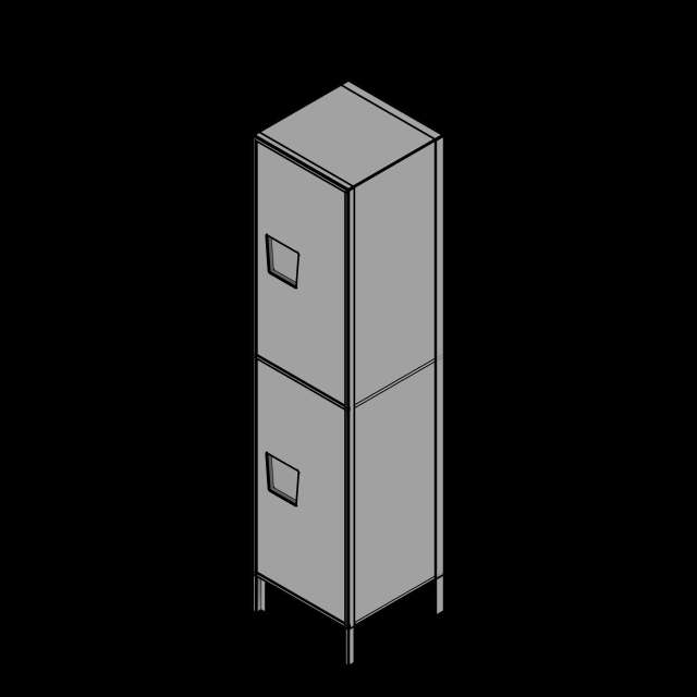 SSG Locker Tiered Free-Standing SST 18 Inch 2 Tiers