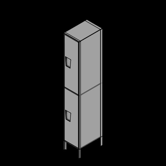 SSG Locker Tiered Free-Standing SST 12 Inch 2 Tiers