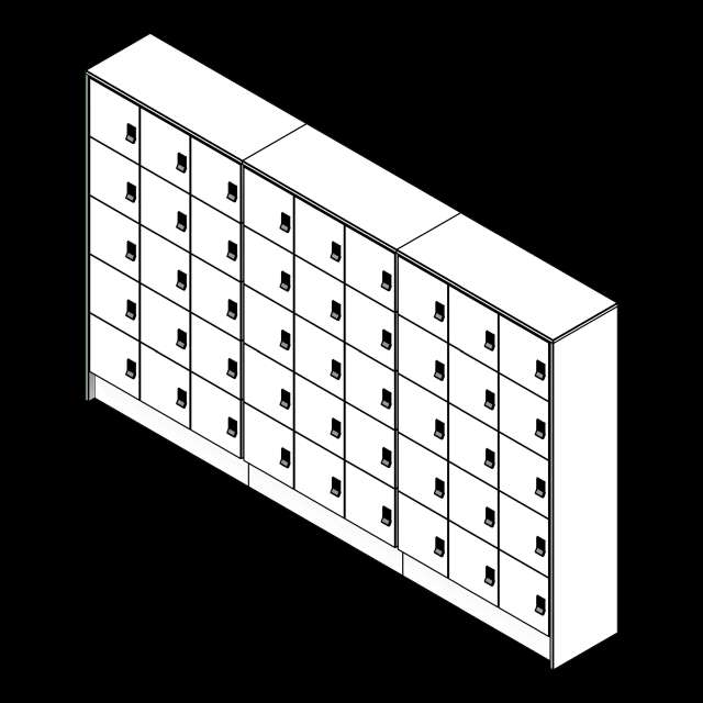 SSG Locker Day Use Pass Through LAM Sample System
