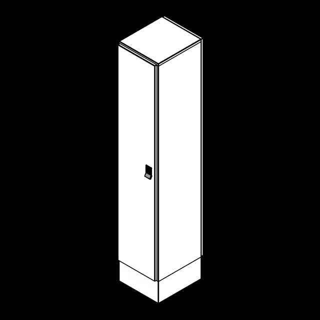 SSG Locker Day Use Pass Through LAM 1 Column 1 Tier Flush Base