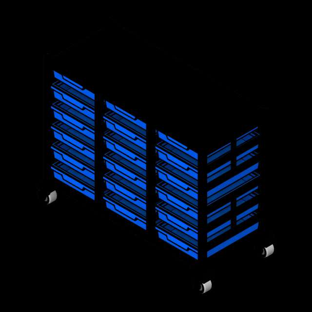 SSG Tray Storage Educational PCS 6 Tray Triple Column