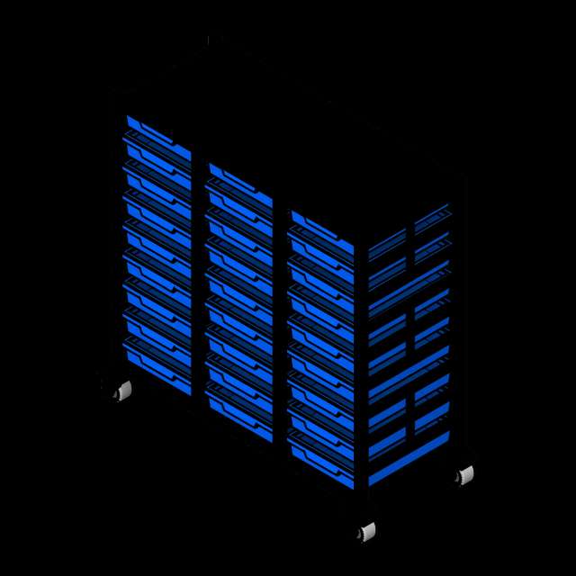 SSG Tray Storage Educational PCS 9 Tray Triple Column