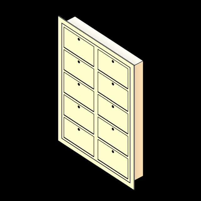 SSG Locker Outdoor Pistol Wall Mounted PCS 10 Pistol Recessed