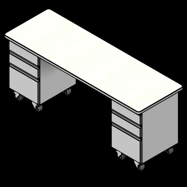 SSG Desk Educational Teacher PCS Double 72x24