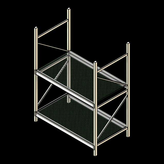 SSG Shelving Wide Span PCS 60x36x84 2 Shelves Waterfall Wire Deck