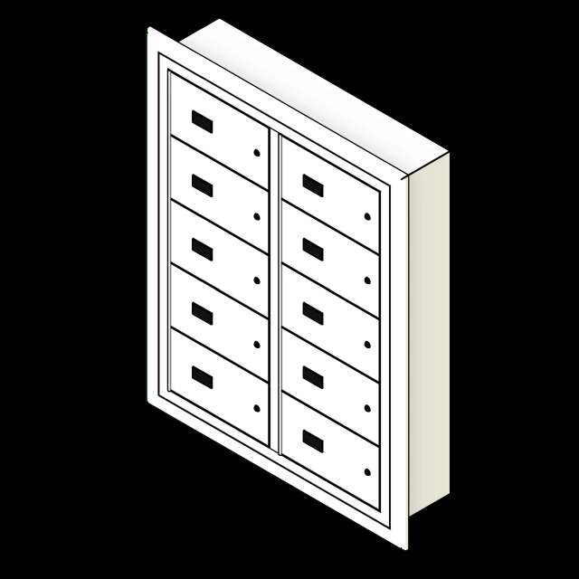  SSG Locker Gun Wall Mounted PCS Flush 2 Column 5 Tier