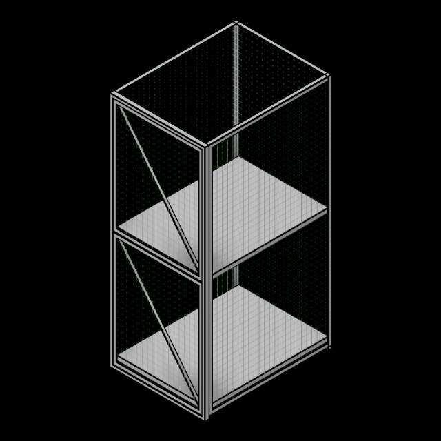  SSG Locker Tiered Wire PWR 36x48 2 Tiers