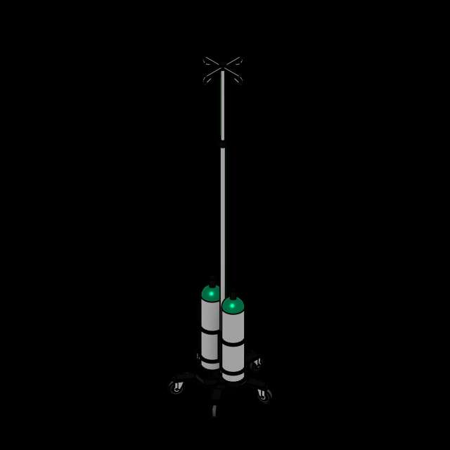 SSG Cart Mobile IV Stand SST Cylinder Holder