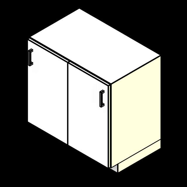 SSG Cabinet Lab Base Doors PCS 2 Door Back to Back