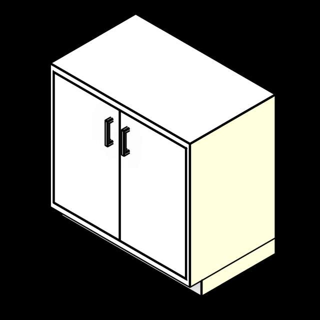 SSG Cabinet Lab Base Doors PCS 2 Door Inset