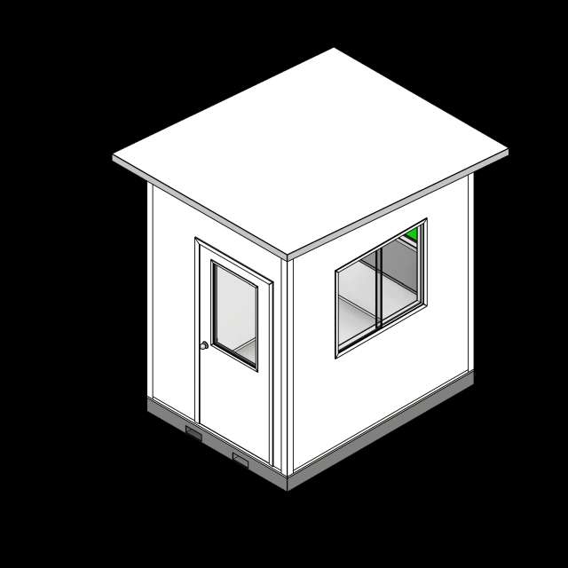 SSG Guard Shack Modular PCS 6x8 Cashier Window