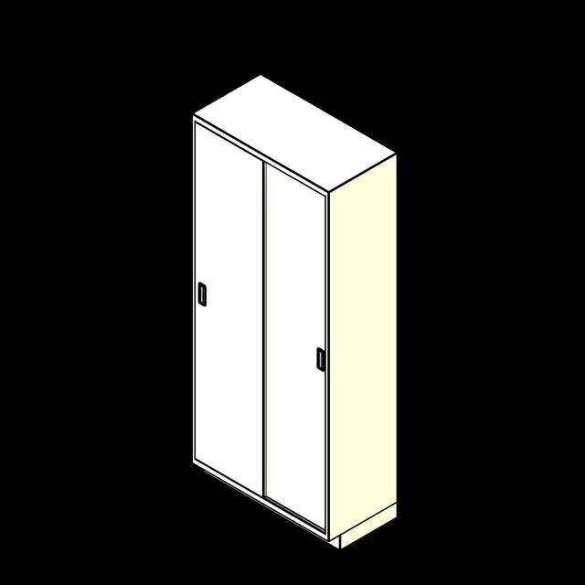 SSG Cabinet Lab Full Height Standard PCS 2 Solid Sliding Door Inset