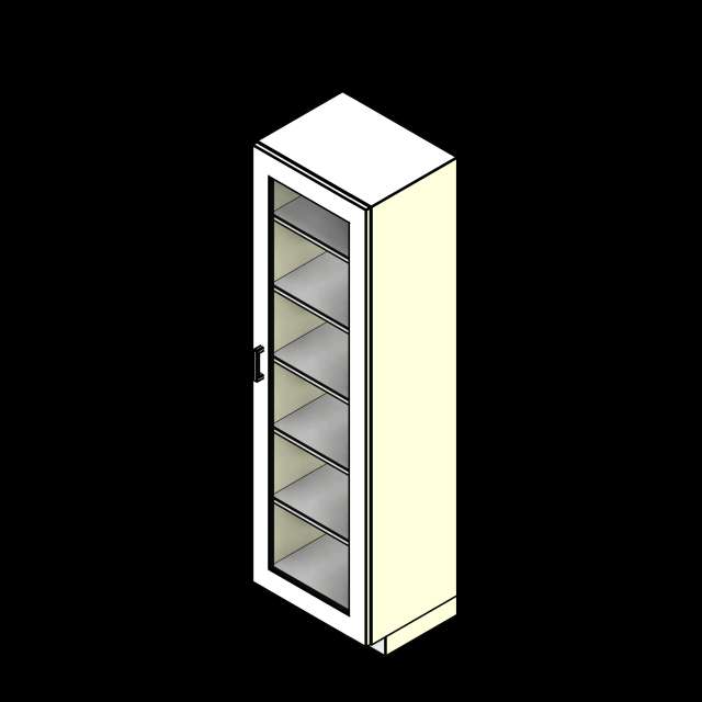 SSG Cabinet Lab Full Height Standard PCS 1 Glass Door Overlay
