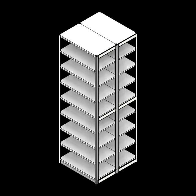 SSG Shelving 4-Post Archive Box PCS 30x32x88 Double Sided 8 Openings