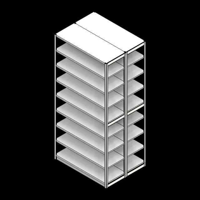SSG Shelving 4-Post Archive Box PCS 42x32x88 Double Sided 8 Openings