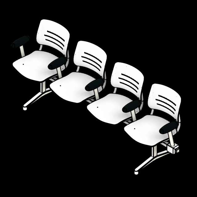 SSG Seat Tandem Lounge Armrests PPL 4 Seats