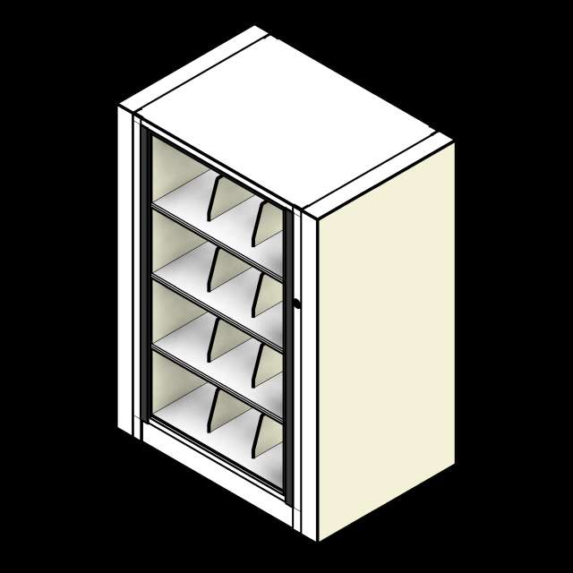 SSG Cabinet File Rotary PCS Starter Letter 4 Shelves