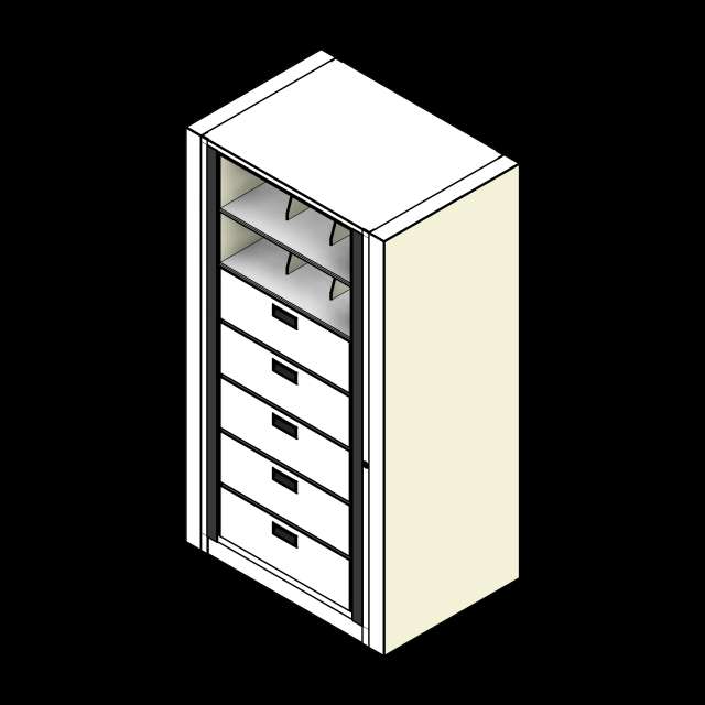 SSG Cabinet File Rotary PCS Starter Legal 5 Drawers 2 Shelves