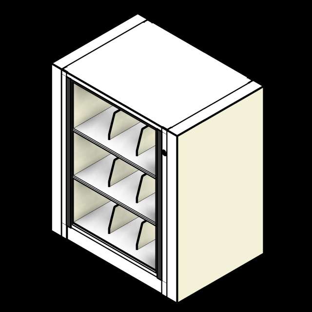 SSG Cabinet File Rotary PCS Starter Letter 3 Shelves
