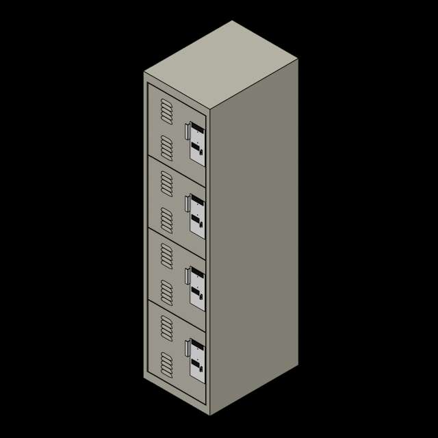 SSG Locker Personal Storage Tiered PCS 18x24x72 4 Tier