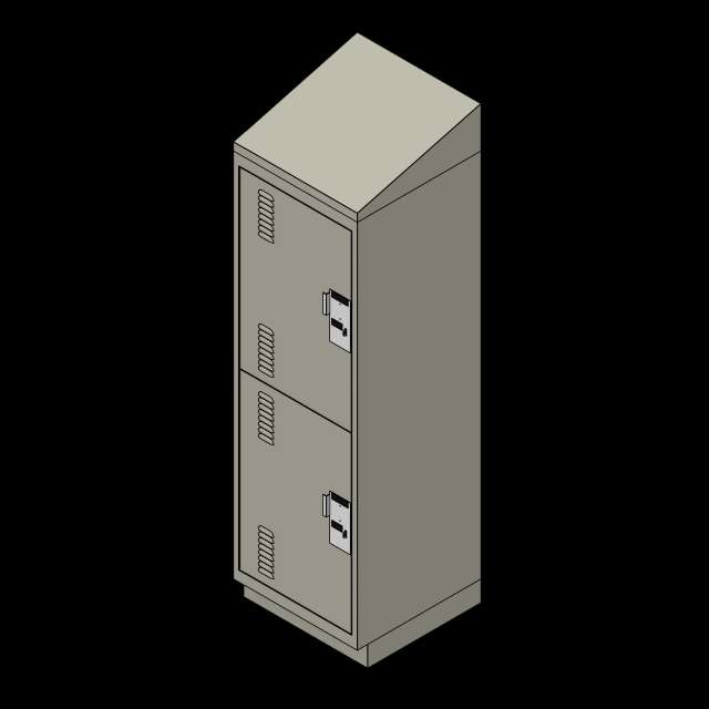 SSG Locker Personal Storage Tiered PCS 24x24x72 2 Tier