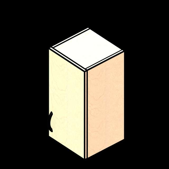 SSG Cabinet Wall 1 Door LAM Right Hinge