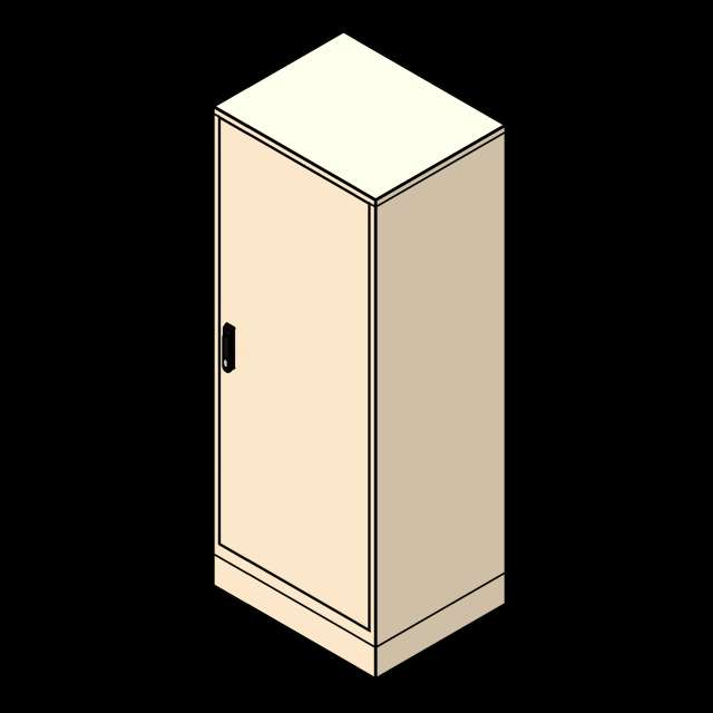 SSG Cabinet Museum Preservation Shelves PCS 30x24x72 Right Hinge Solid Door Base