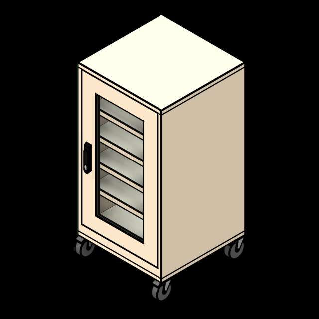 SSG Cabinet Museum Preservation Shelves PCS 24x24x42 Mobile
