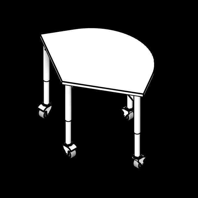 SSG Table Educational Tripod LAM Heavy Duty Legs Casters