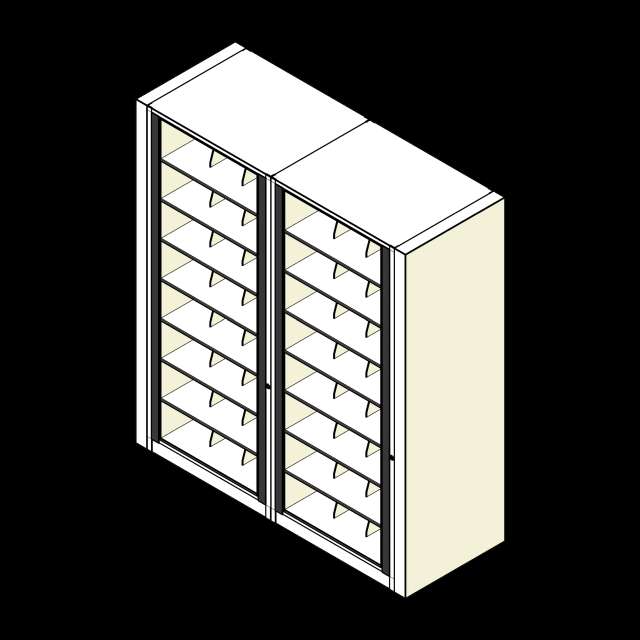 Rotary Cabinet Legal 2 Cabinets 8 Tier Shelves