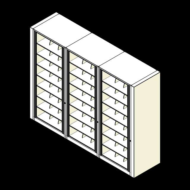 Rotary Cabinet Legal 3 Cabinets 8 Tier Shelves