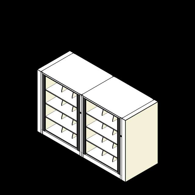 Rotary Cabinet Legal 2 Cabinets 4 Tier Shelves