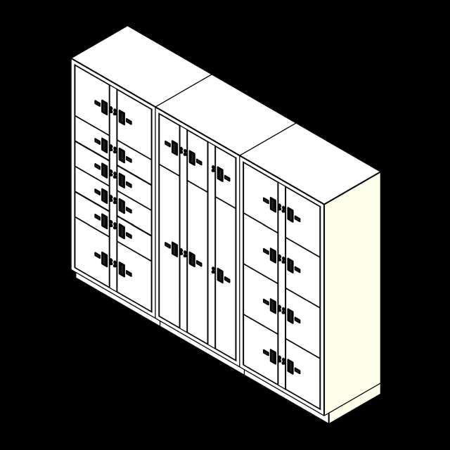 SSG Evidence Lockers 3 Columns 26 Openings