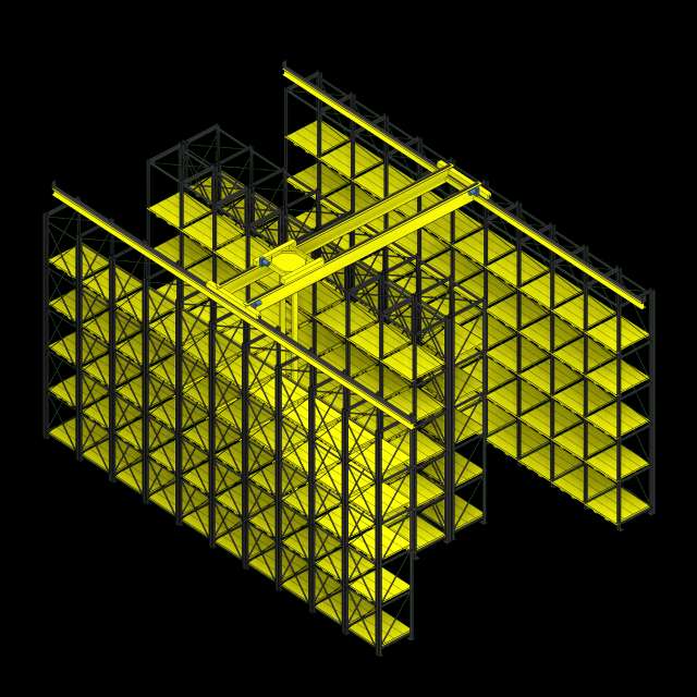SSG Retrieval System Pallet Rack Double Aisle 292