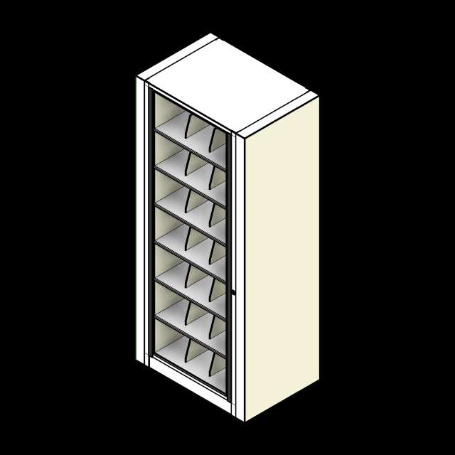  Rotary Cabinet Letter 1 Cabinet 7 Tier Shelves