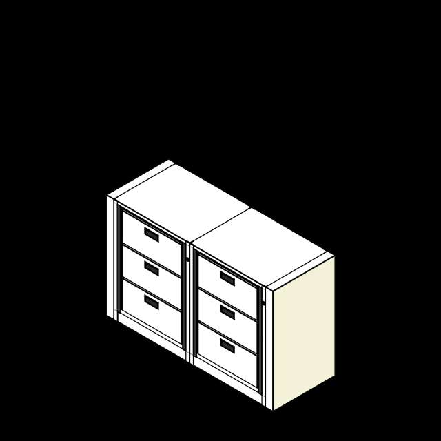 Rotary Cabinet Letter 2 Cabinets 3 Tier Drawers