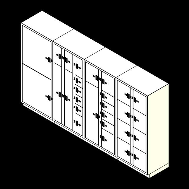 SSG Evidence Lockers 4 Columns 28 Openings