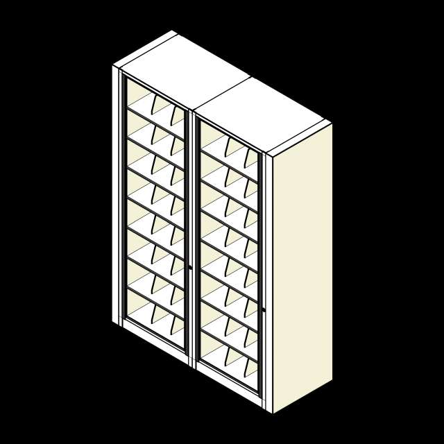 Rotary Cabinet Letter 2 Cabinets 8 Tier Shelves