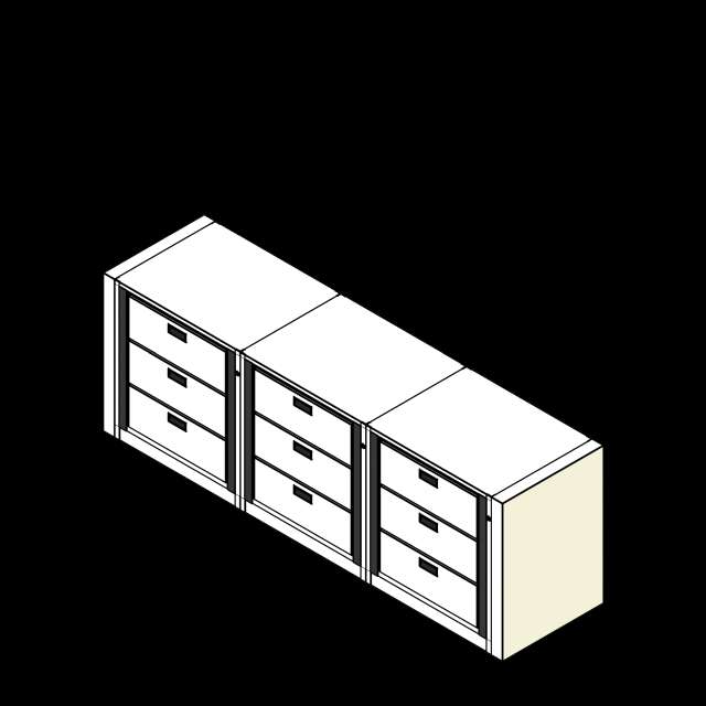 Rotary Cabinet Legal 3 Cabinets 3 Tier Drawers