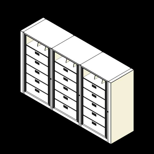 Rotary Cabinet Legal 3 Cabinets 6 Tier Drawers