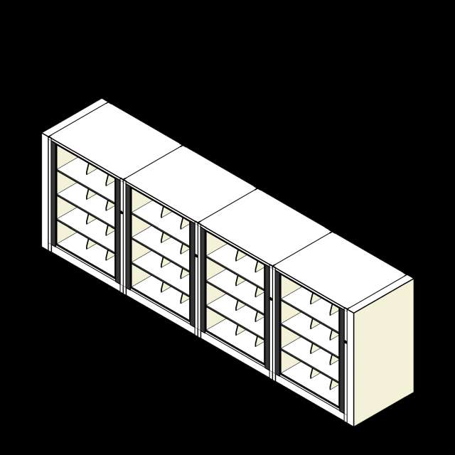 Rotary Cabinet Legal 4 Cabinets 4 Tier Shelves