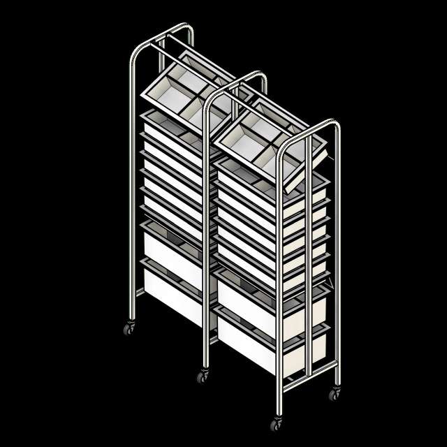 Medical Racks 2 Column 9H Wide