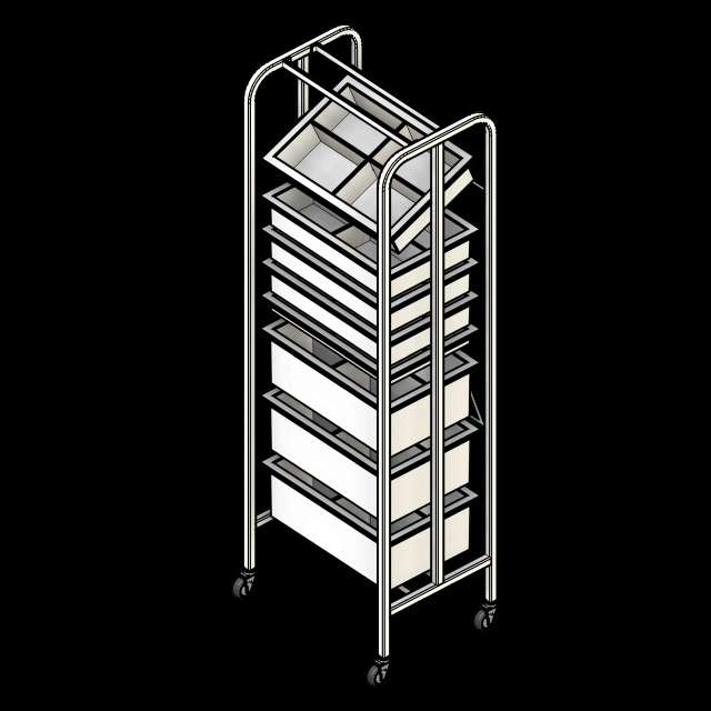  Medical Racks 1 Column 8H Wide