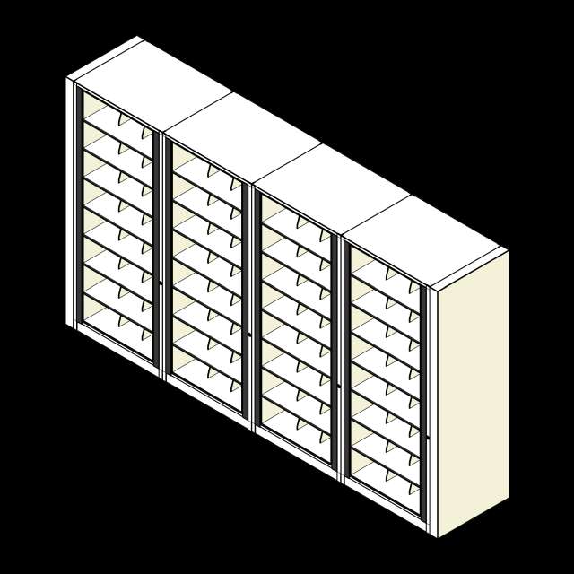 Rotary Cabinet Legal 4 Cabinets 8 Tier Shelves