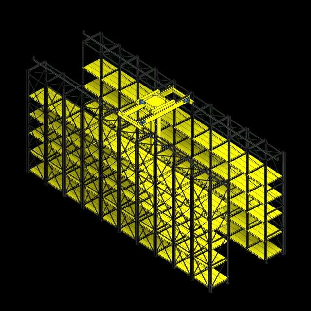 SSG Retrieval System Pallet Rack Single Aisle 244