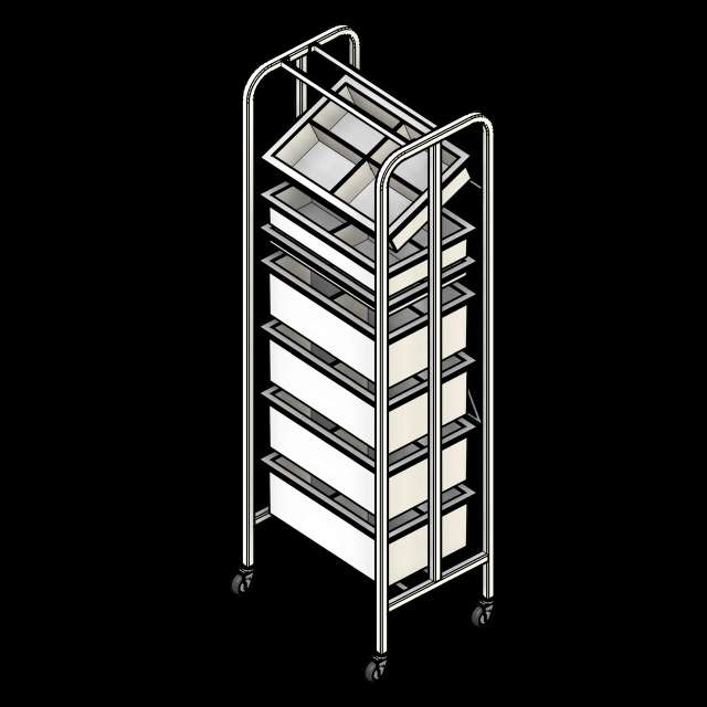  Medical Racks 1 Column 7H Wide