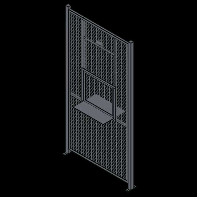 SSG Wire Partition Service Window WIR
