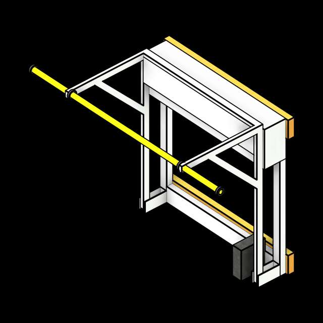 SSG Overhead Wall Mount Lift PCS Garment Bar Closed