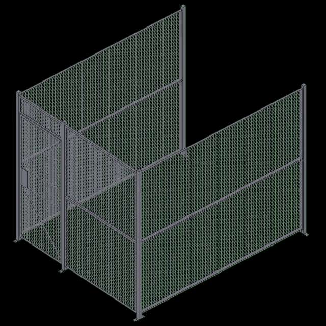 Wire Partition - 3 Sided - Single Hinged - 29 P