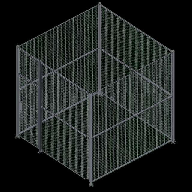 Wire Partition - 4 Sided - Single Hinged(10) - 10X10 P